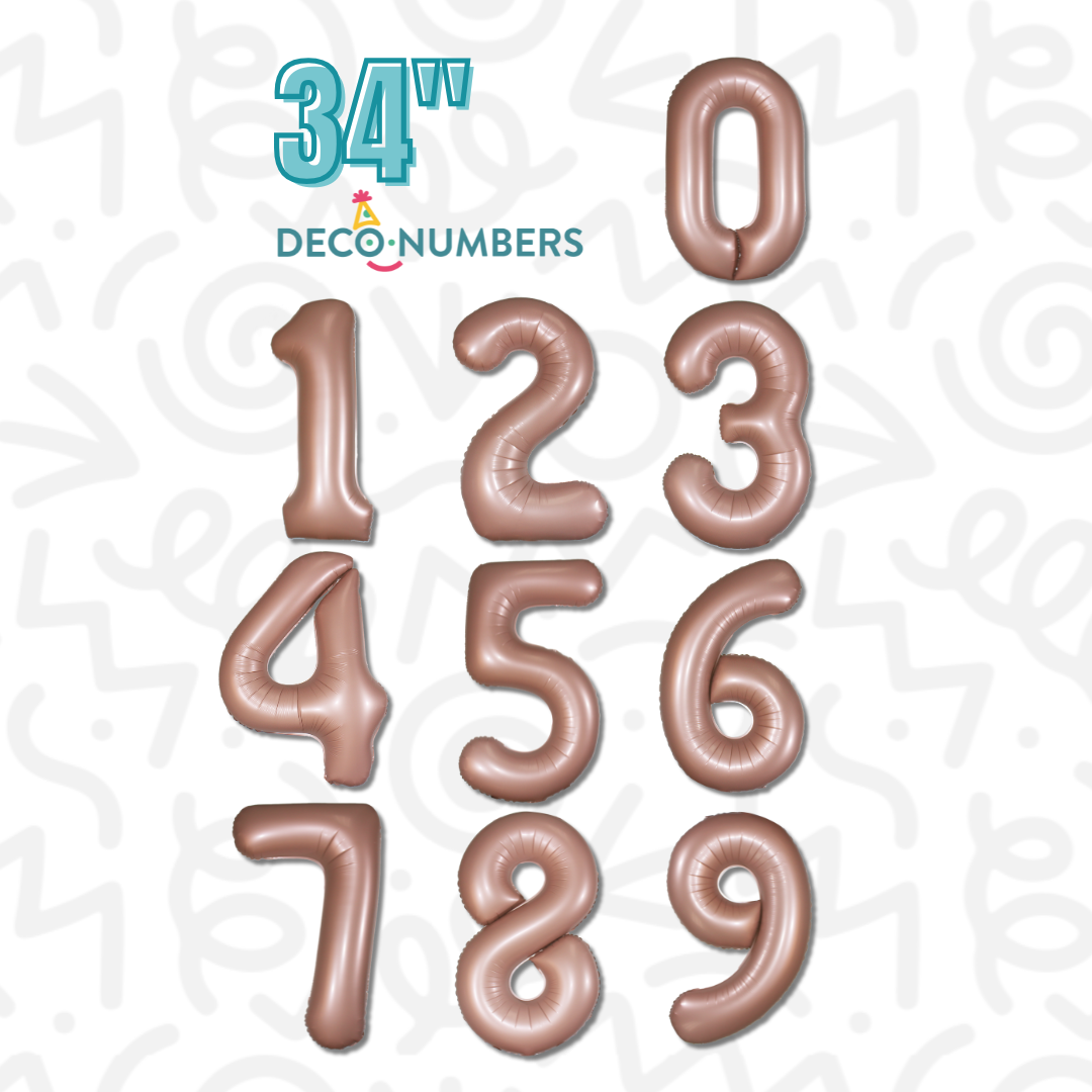 DecoNumbers Dusty Rose 34" 0-9