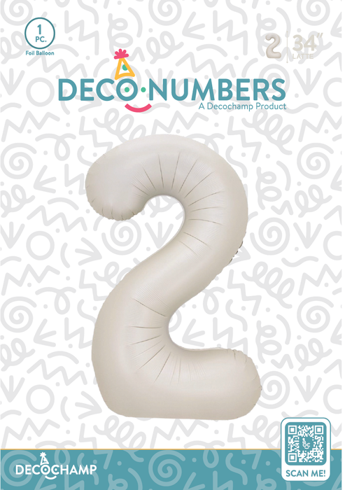 DecoNumber Latte 2 size 34" (50 Unit Per Case)