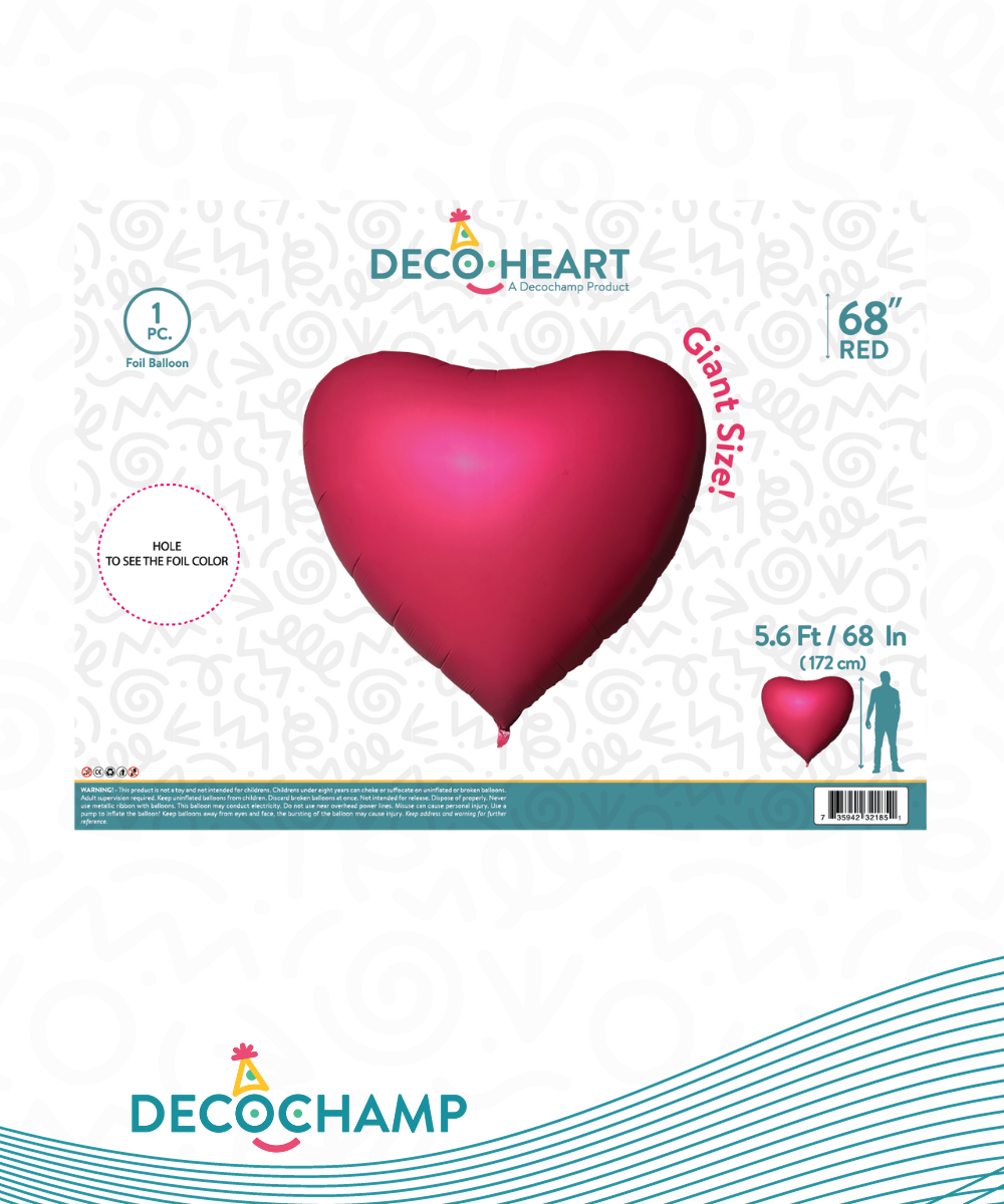 DecoHeart Balloons (50 unit per case)