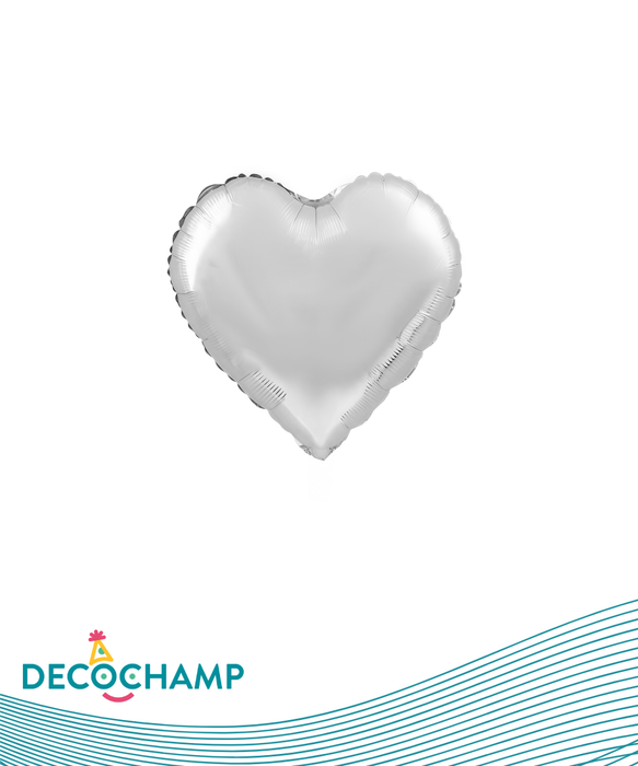 DecoHeart 18" Silver (50 Units per case)