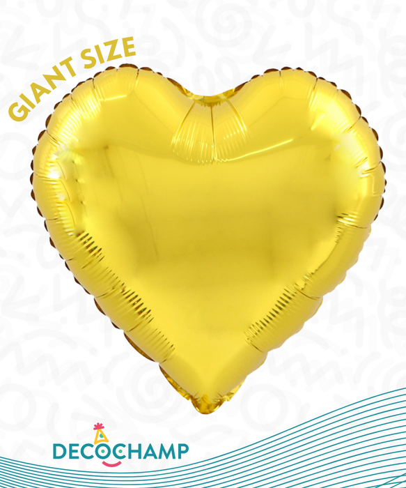 DecoHeart Gold Balloon 68" (50 unit per case)