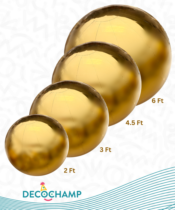 DecoBalls Gold (COMBO-2ft, 3ft, 4.5ft, 6ft)