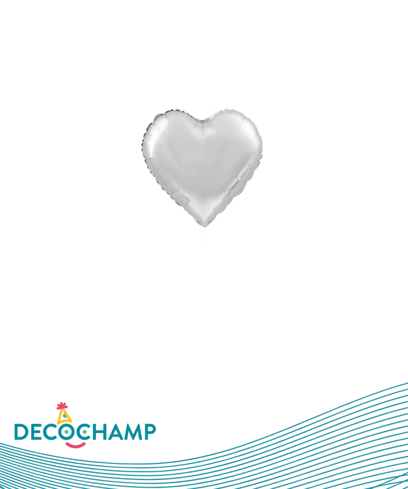 DecoHeart 4" Silver (50 Units per case)