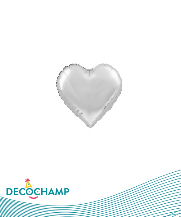 DecoHeart  9" Silver (50 Units per case)