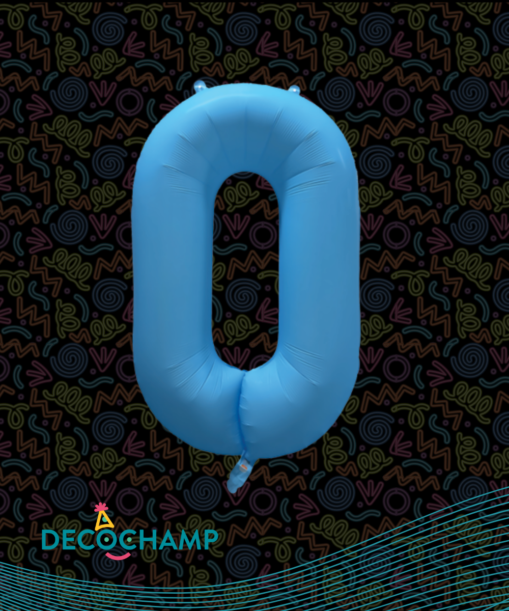 DecoNumbers Neon Blue 34" 0-9