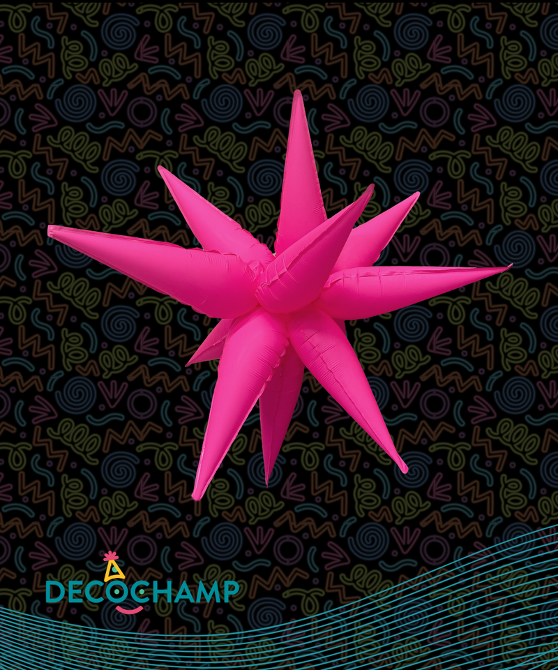 Neon Pink Starburst 40" (150 Unit Per Case)