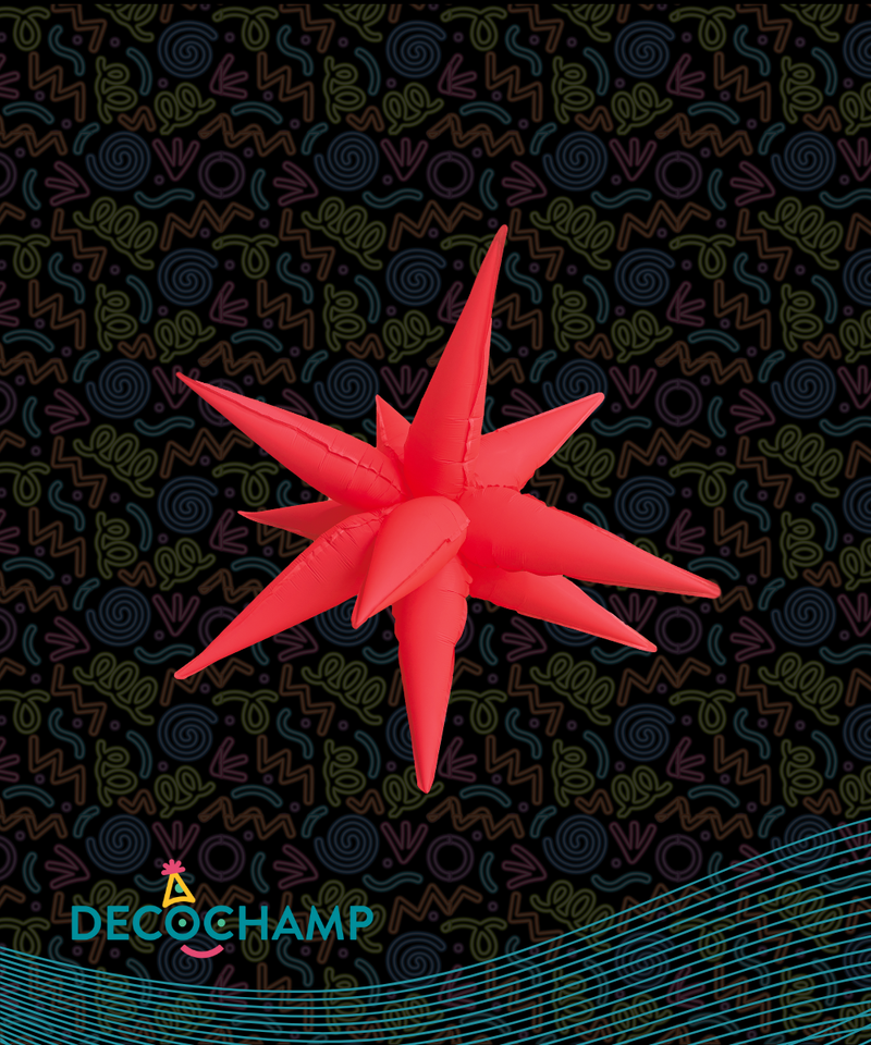 Neon Red Starburst 26" (200 Unit Per Case)