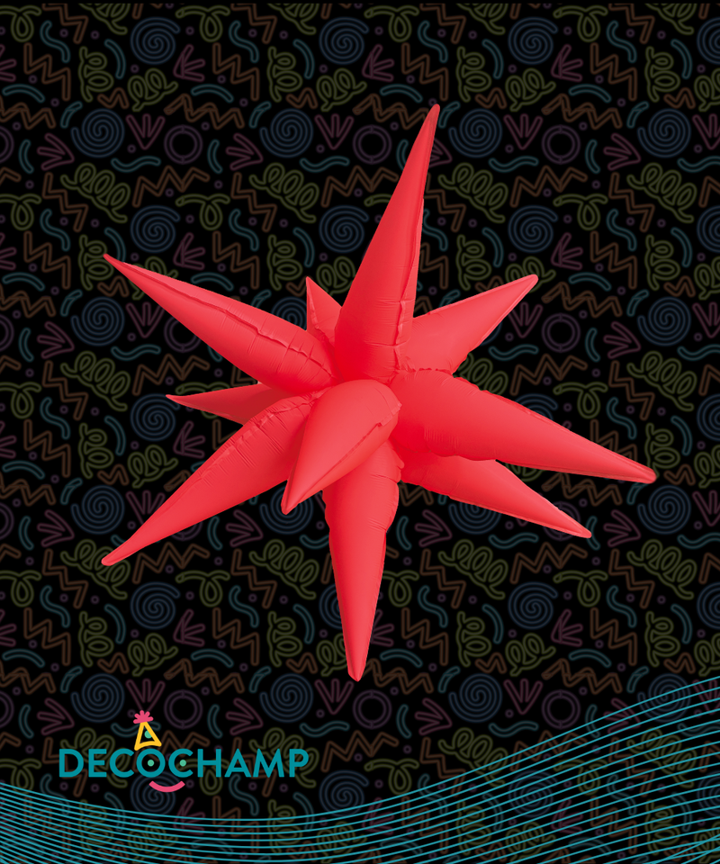 Neon Red Starburst 40" (150 Unit Per Case)