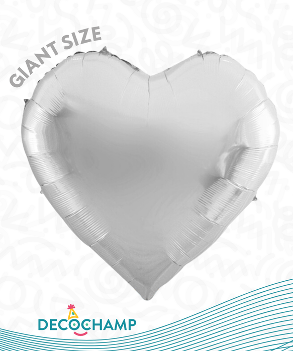 DecoHeart Silver Balloon 68" (50 unit per case)