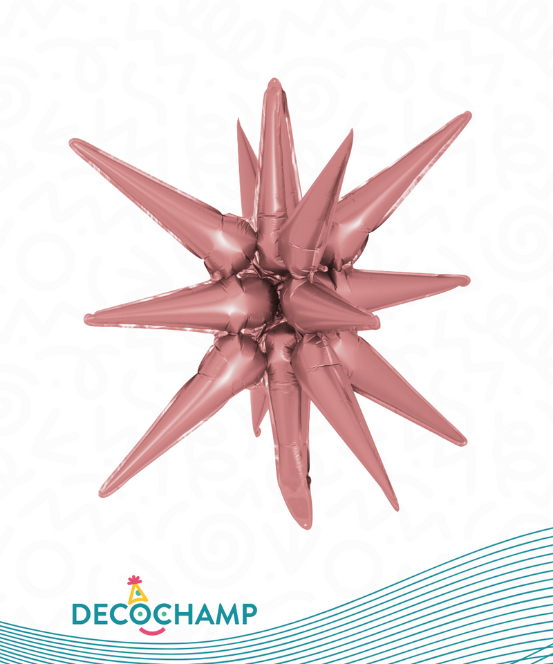 Starburst Dusty Rose  Balloon 22" (100 Unit Per Case)