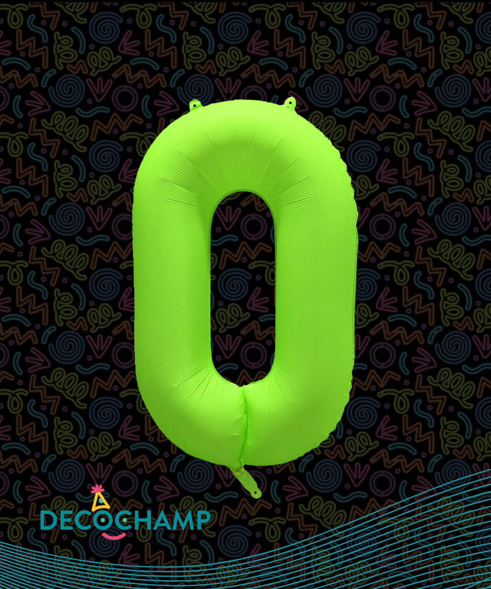 DecoNumbers Neon Green 34" 0-9