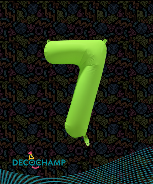 DecoNumber Neon Green "7" - size 34" (50 Unit Per Case)