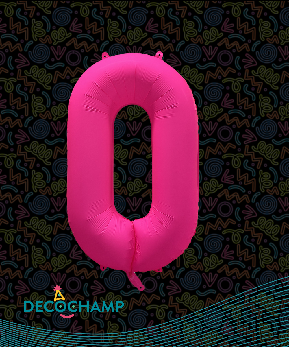 DecoNumbers Neon Pink 34" 0-9