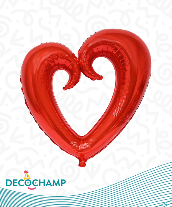 Deco Hollow Heart - Red 65in (50 units per case)