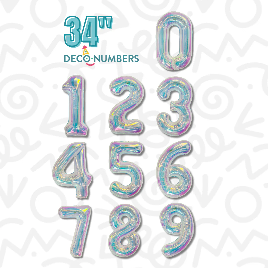 DecoNumbers Iridescent 0-9