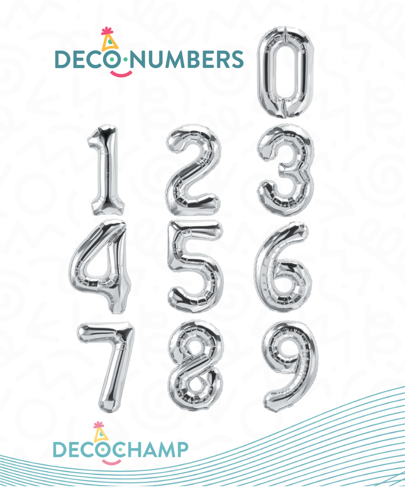 Number Silver size 34" 0-9 (50 Unit Per Case) NA